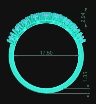 Minimalist Crown Ring 01 3D print model_6