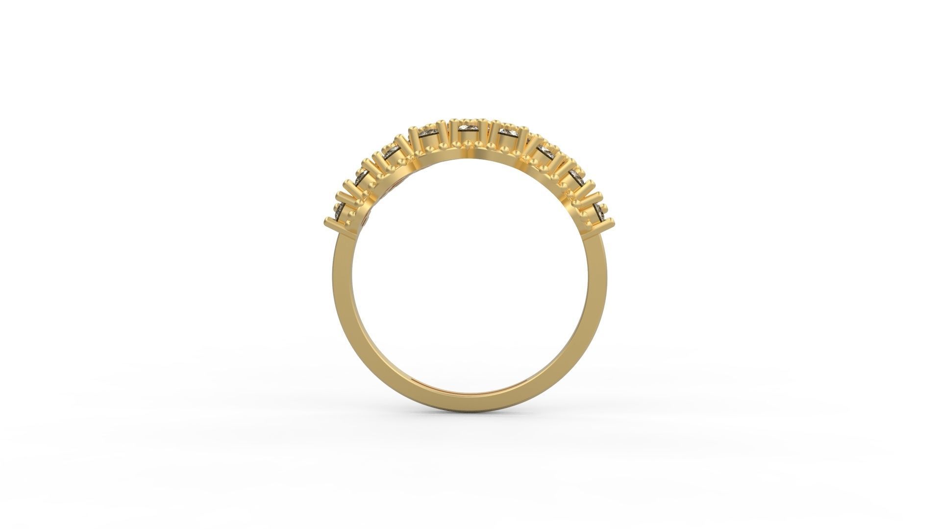 Minimalist Crown Ring 01 3D print model_2