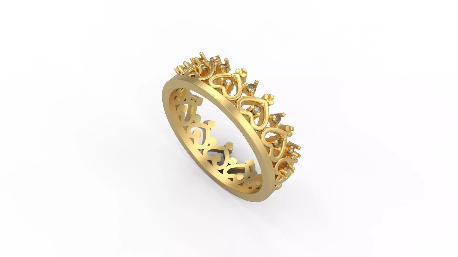 Minimalist Crown Ring 02 3D print model_0
