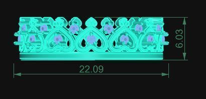 Minimalist Crown Ring 02 3D print model_5