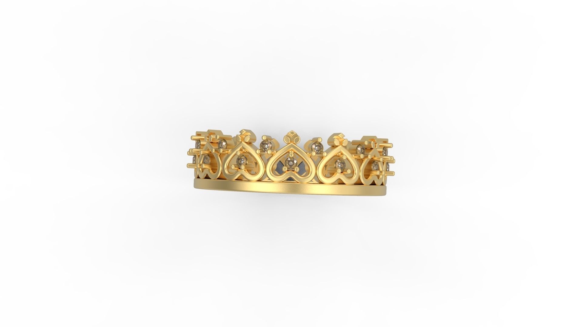 Minimalist Crown Ring 02 3D print model_4
