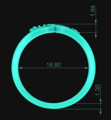 Minimalist Swan Ring 516 3D print model_6