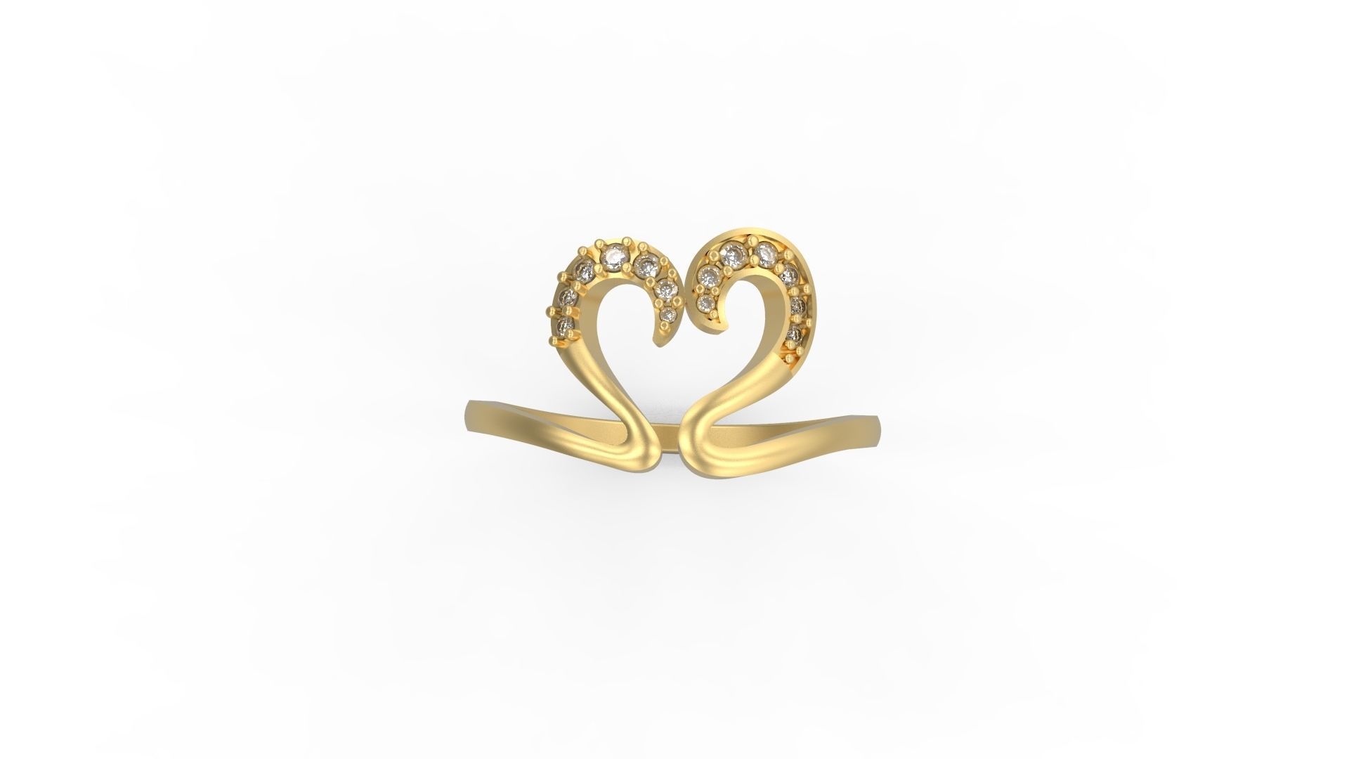 Minimalist Swan Ring 516 3D print model_4