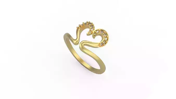 Minimalist Swan Ring 516