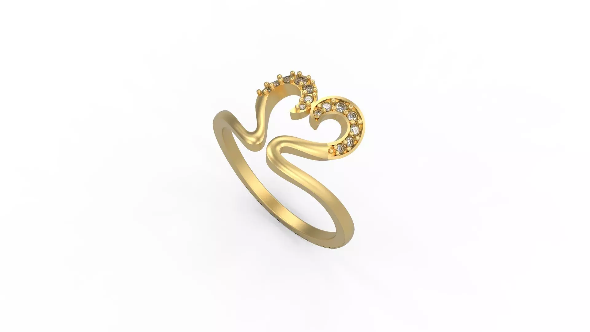 Minimalist Swan Ring 516 3D print model_0