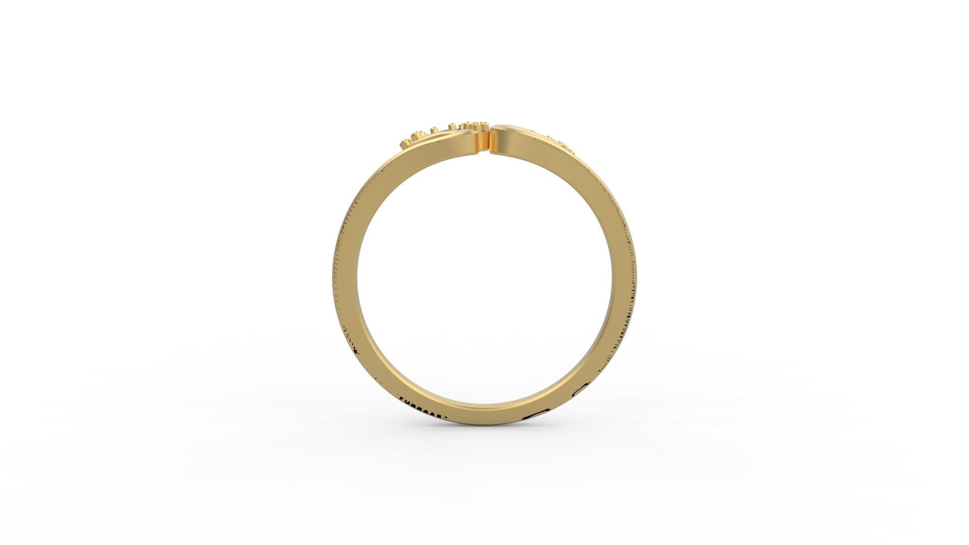 Minimalist Swan Ring 516 3D print model_2