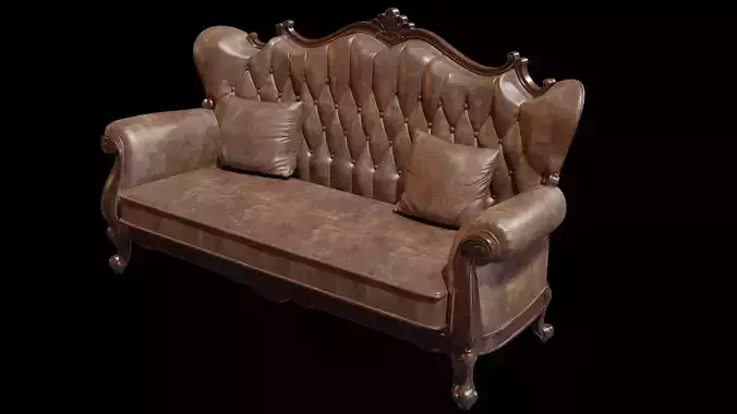 3D Leather Sofa 