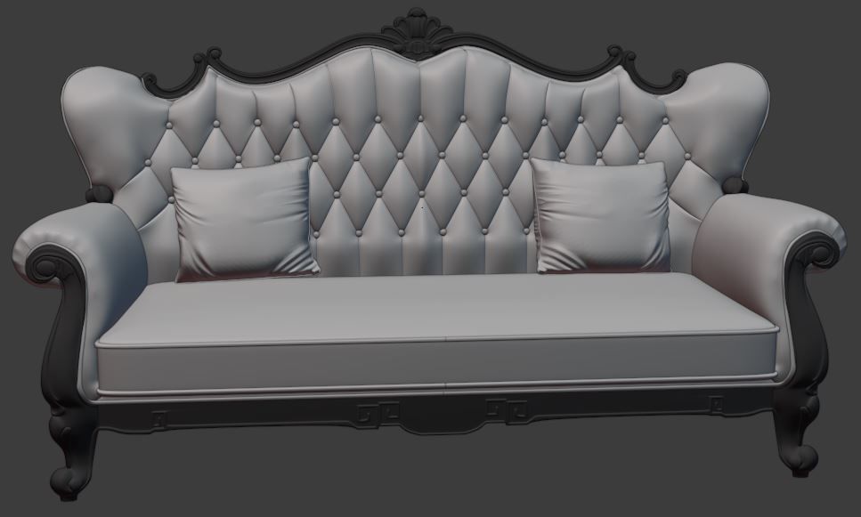 3D Leather Sofa  3D model_5