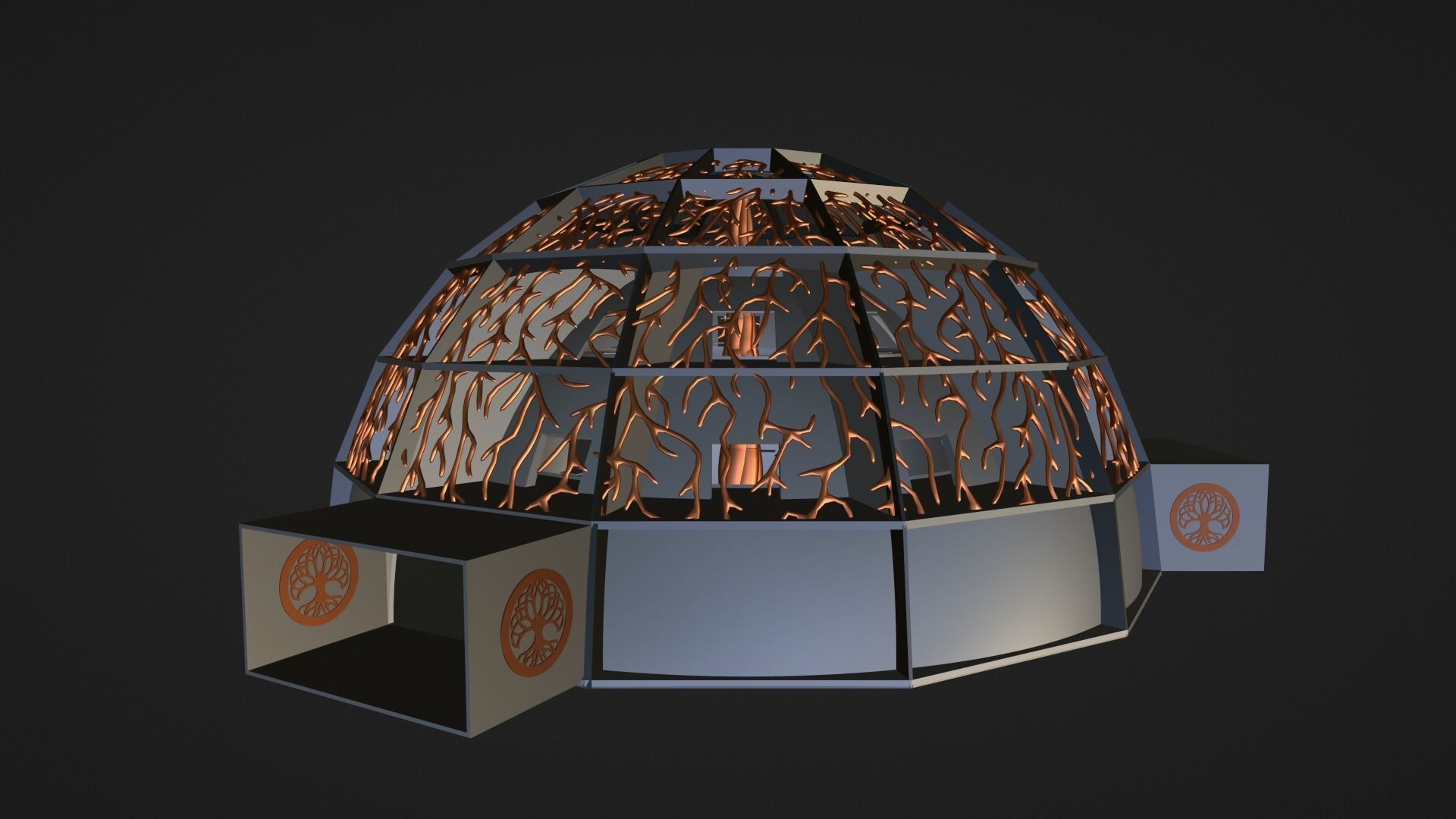 Sci-Fi Dome 2 3D model_4
