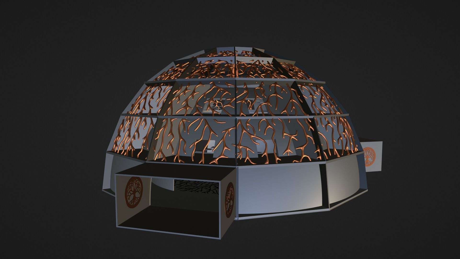Sci-Fi Dome 2 3D model_5