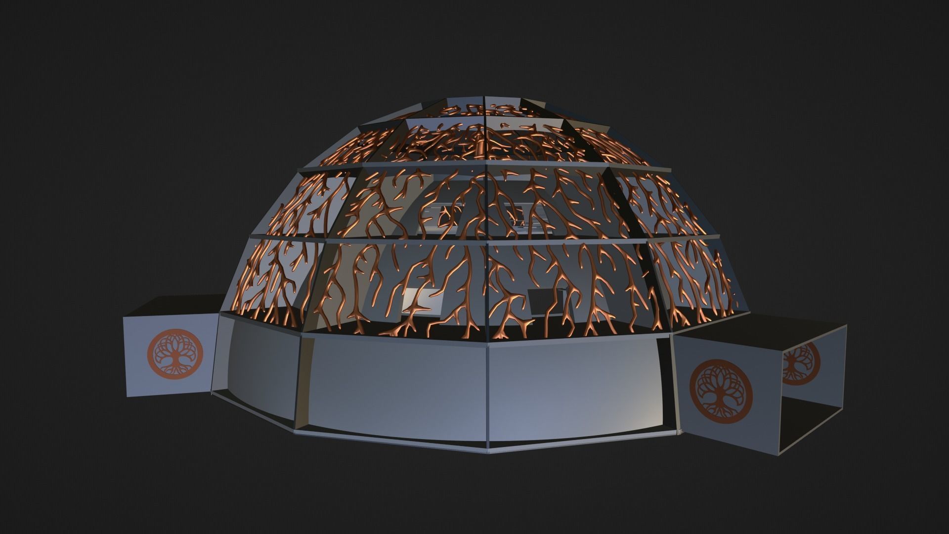 Sci-Fi Dome 2 3D model_9