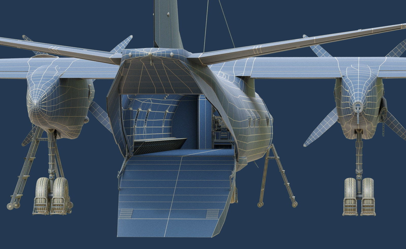Antonov AN-26 of Ukrainian AF 3D model_22