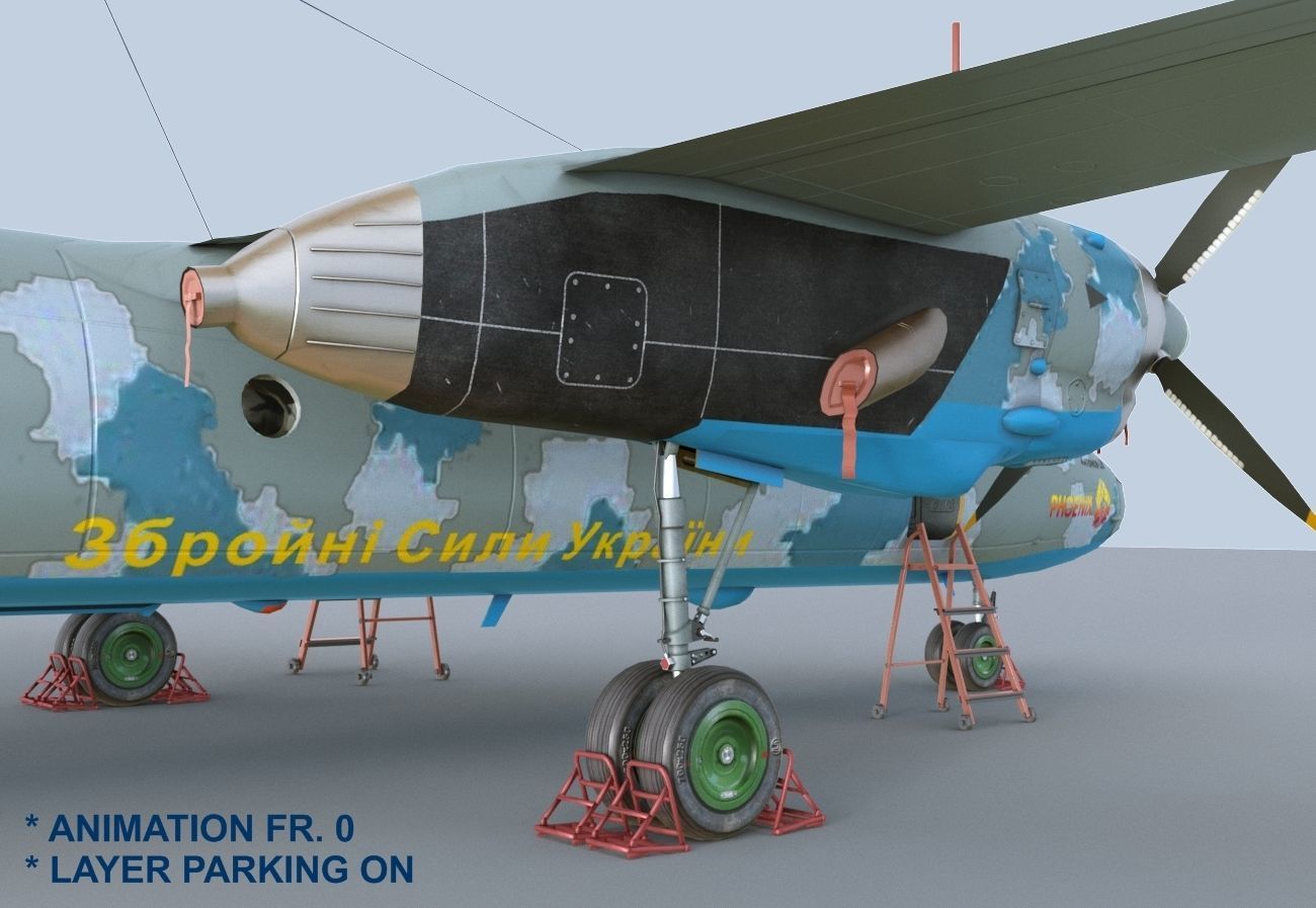 Antonov AN-26 of Ukrainian AF 3D model_7