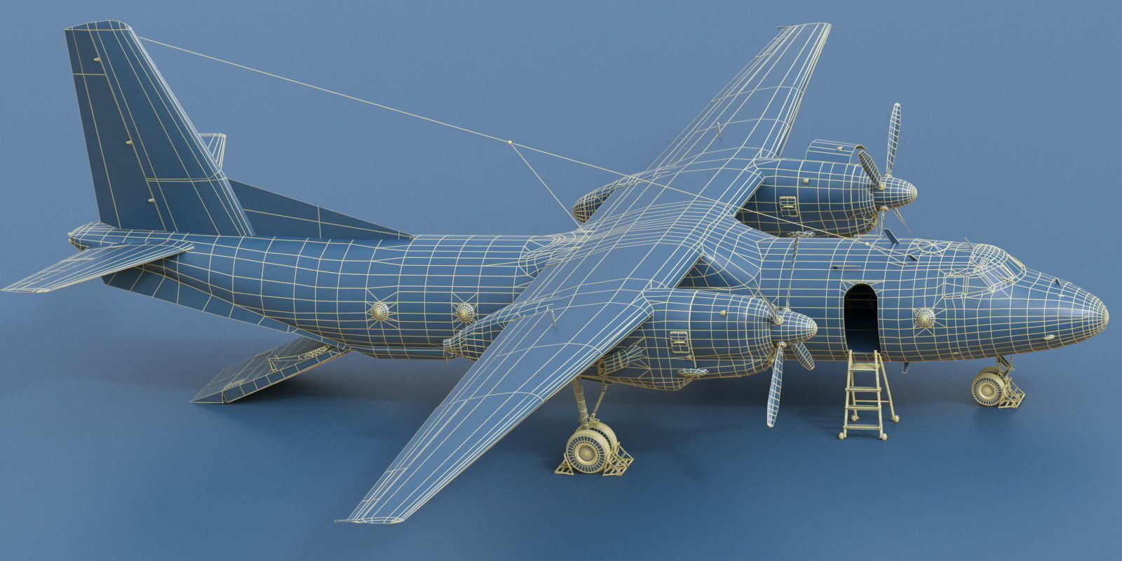 Antonov AN-26 of Ukrainian AF 3D model_20
