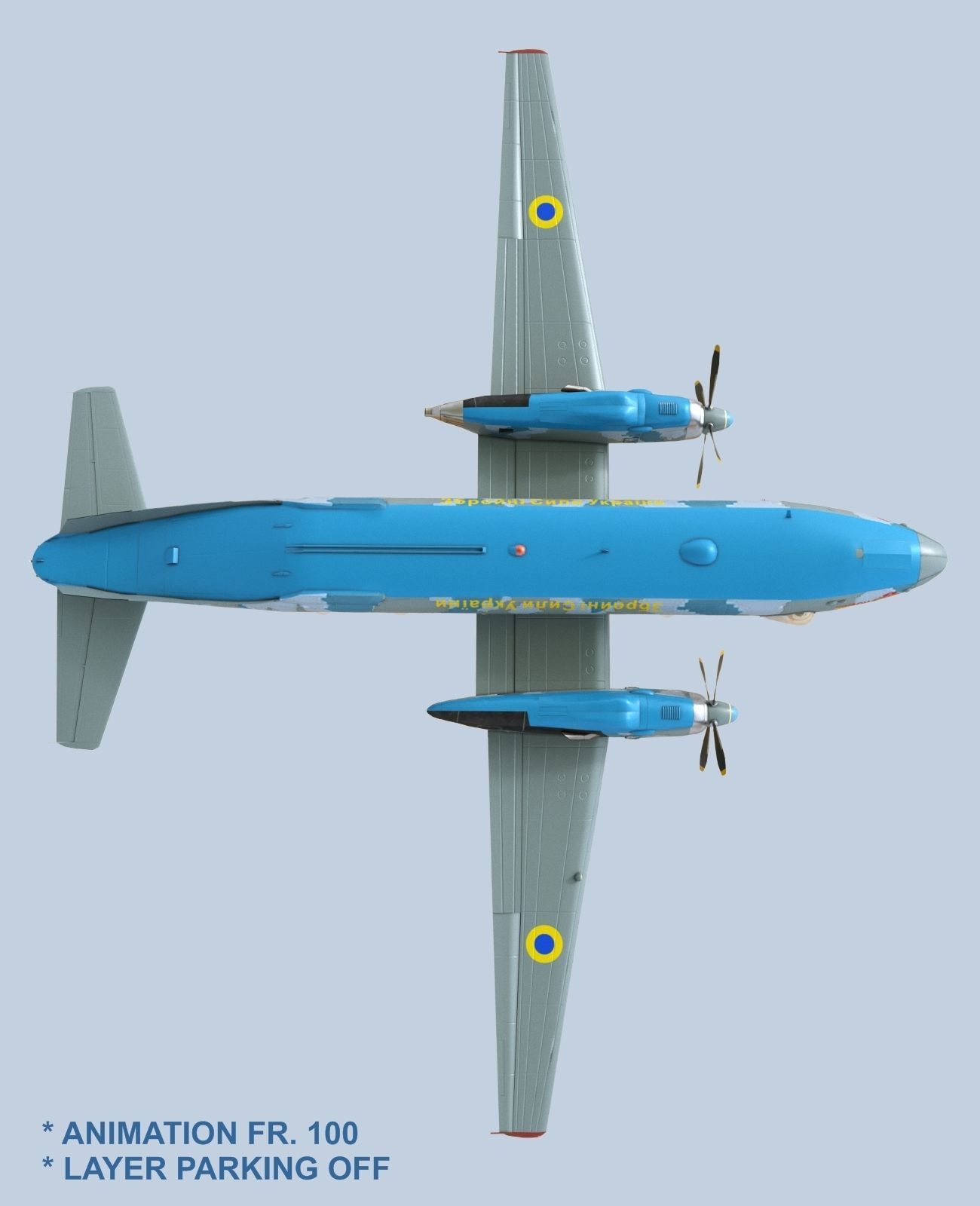 Antonov AN-26 of Ukrainian AF 3D model_5
