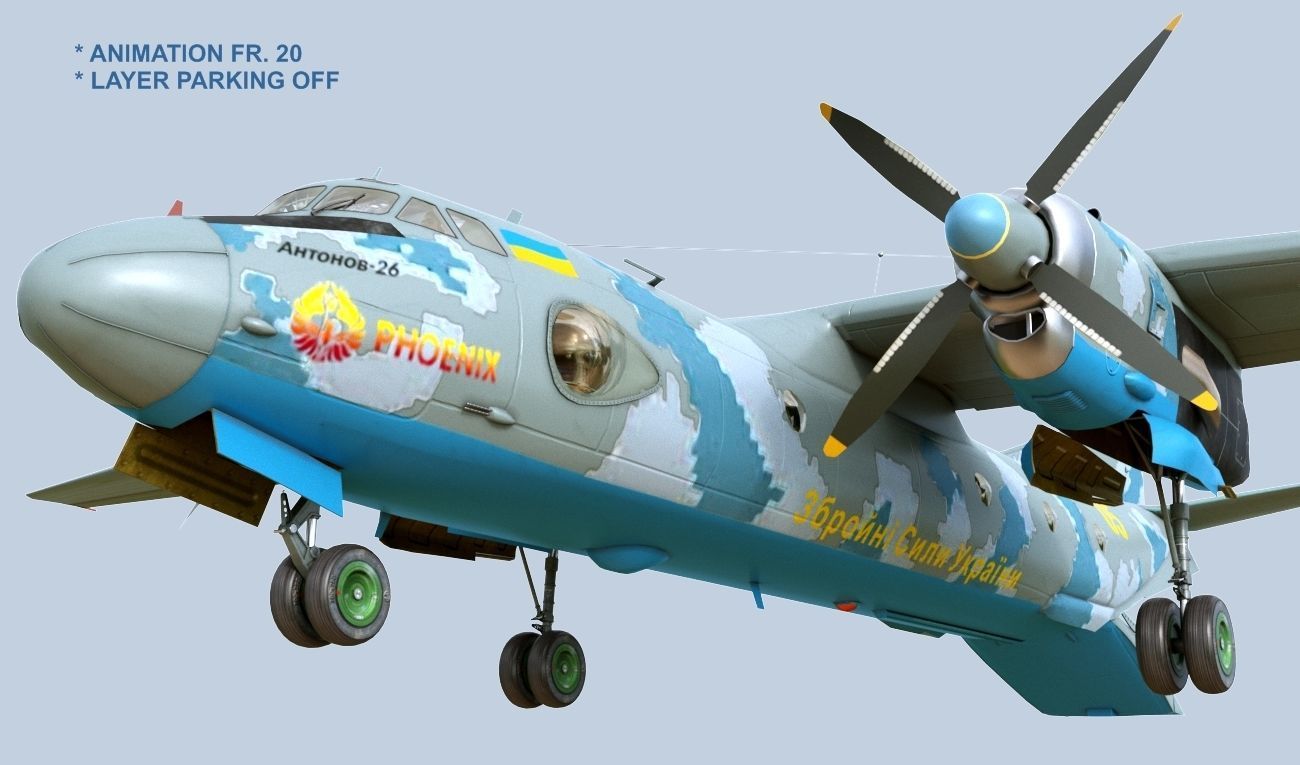 Antonov AN-26 of Ukrainian AF 3D model_10