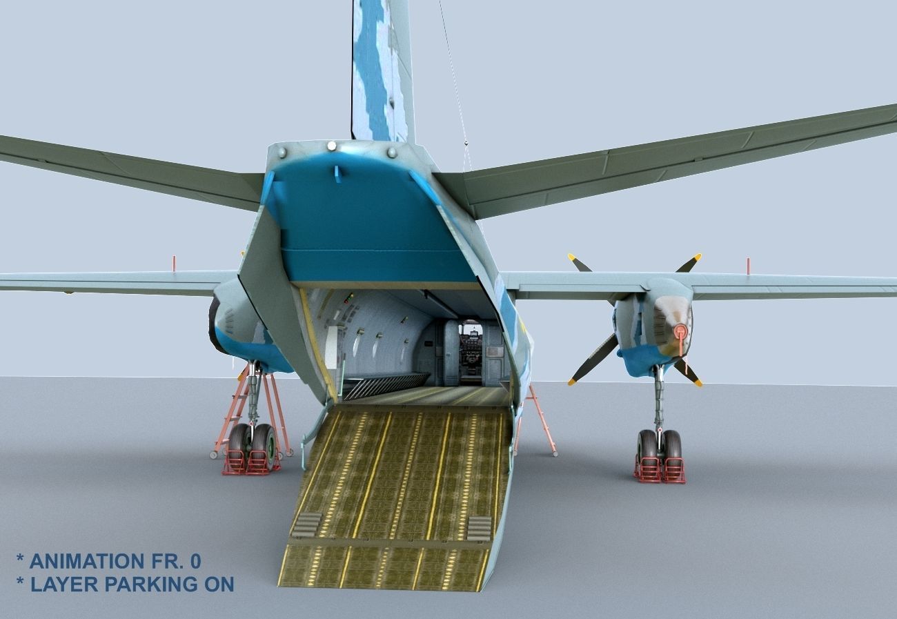 Antonov AN-26 of Ukrainian AF 3D model_6