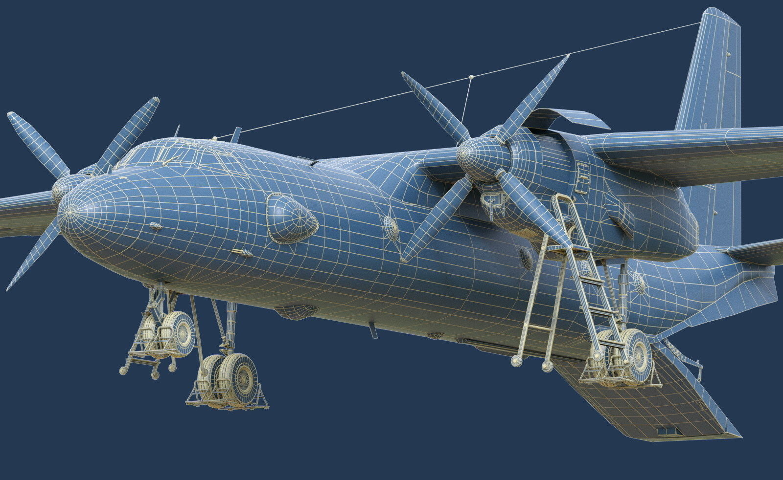 Antonov AN-26 of Ukrainian AF 3D model_23