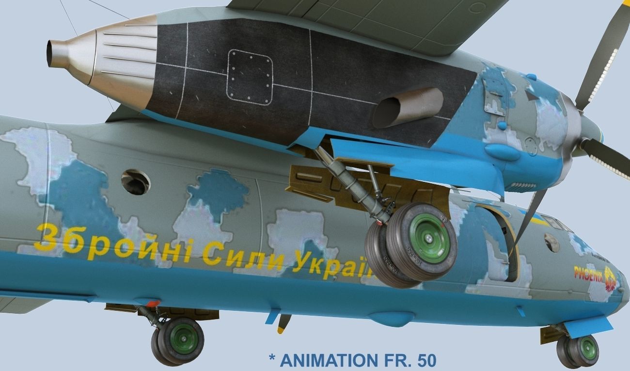 Antonov AN-26 of Ukrainian AF 3D model_11