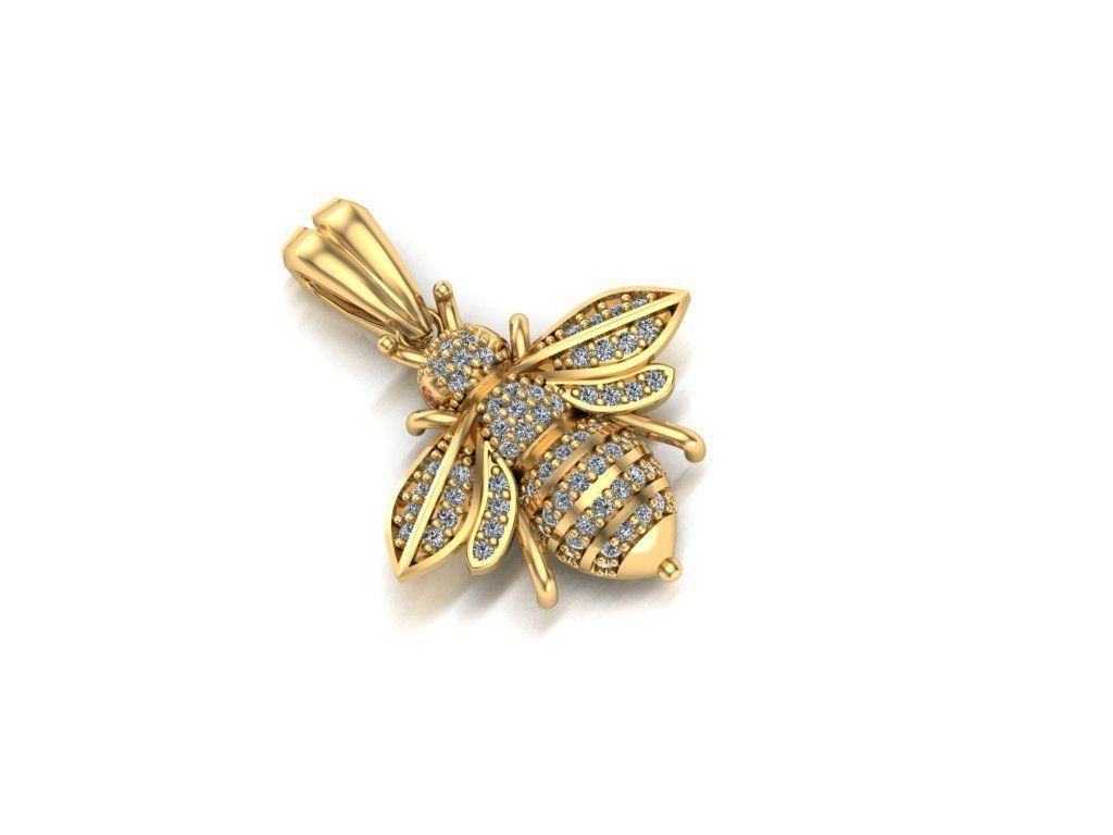  bee necklace 3D print model_1