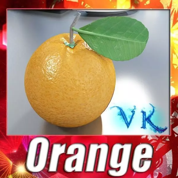 Orange High Detailed High resolution textures 3D model_0