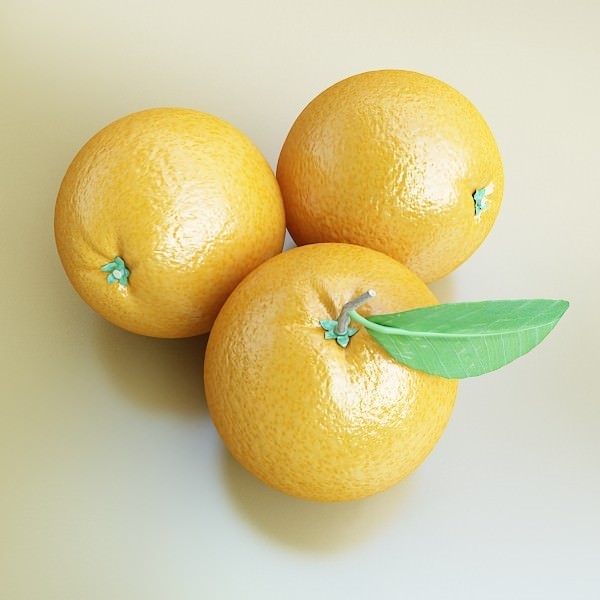 Orange High Detailed High resolution textures 3D model_8