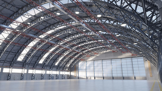 Aircraft Hangar - Warehouse 3D model