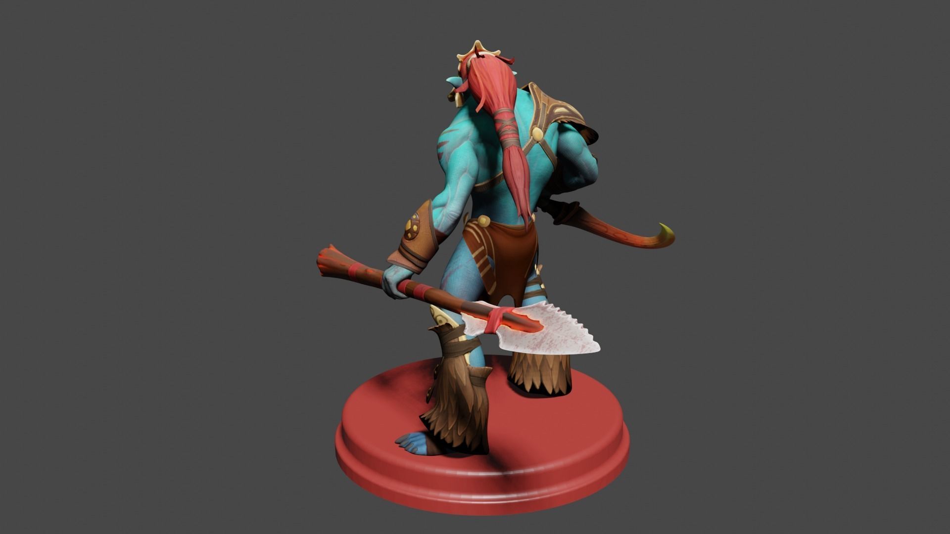 Huskar from Dota 2 Low-poly 3D model Low-poly 3D model_4