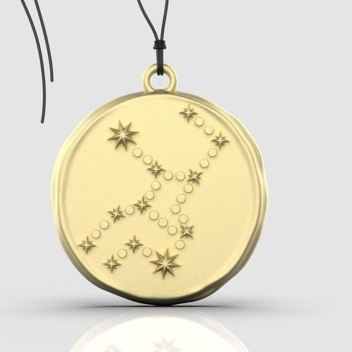Zodiac Virgo  Sign Pendant 3D print model