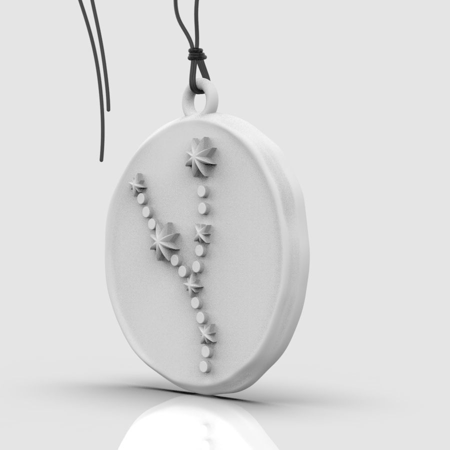 Zodiac Taurus  Sign Pendant 3D print model_21
