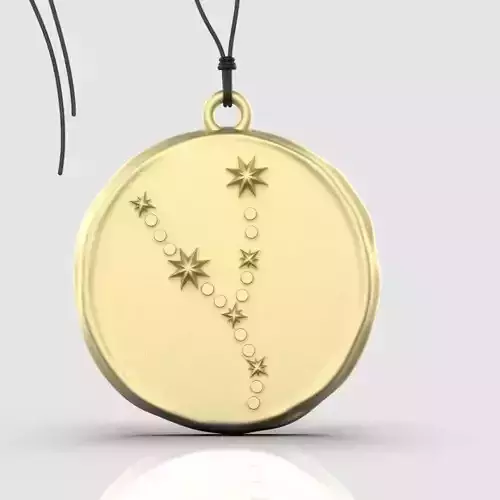 Zodiac Taurus  Sign Pendant