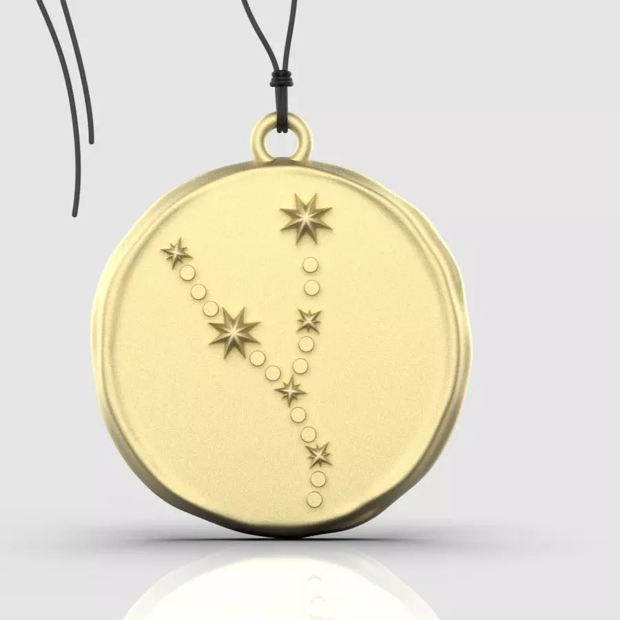 Zodiac Taurus  Sign Pendant 3D print model_0