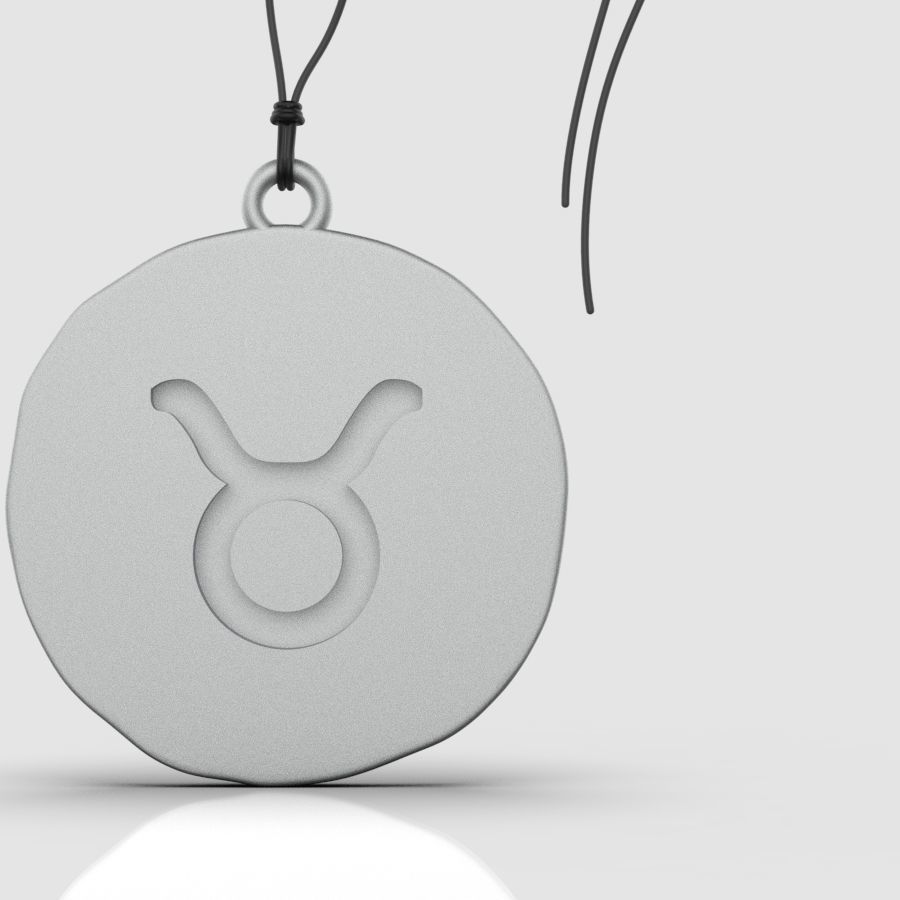 Zodiac Taurus  Sign Pendant 3D print model_18