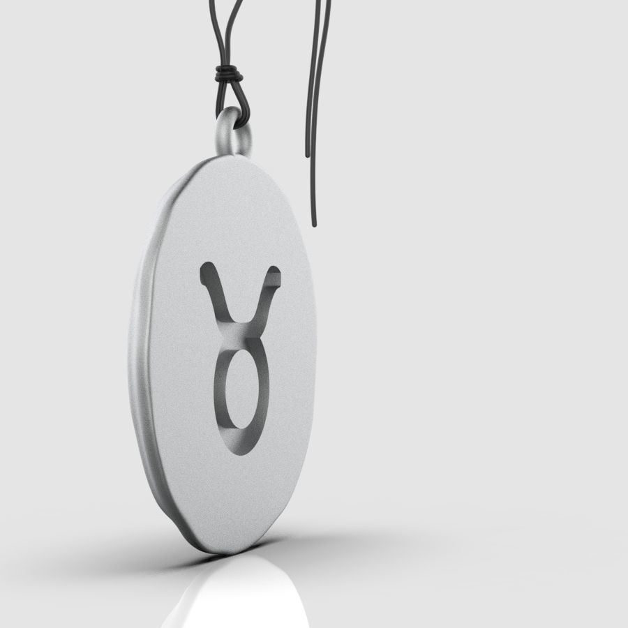 Zodiac Taurus  Sign Pendant 3D print model_15