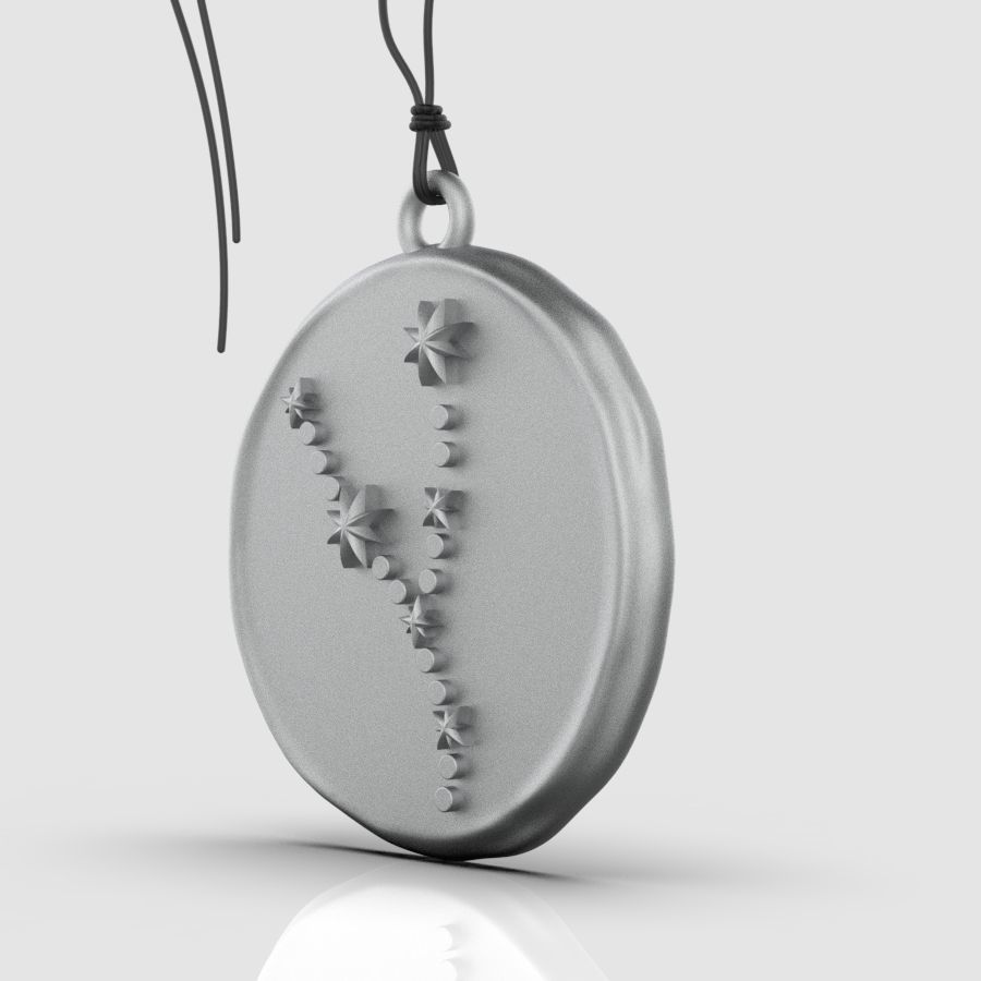 Zodiac Taurus  Sign Pendant 3D print model_12