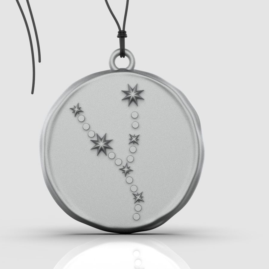 Zodiac Taurus  Sign Pendant 3D print model_10