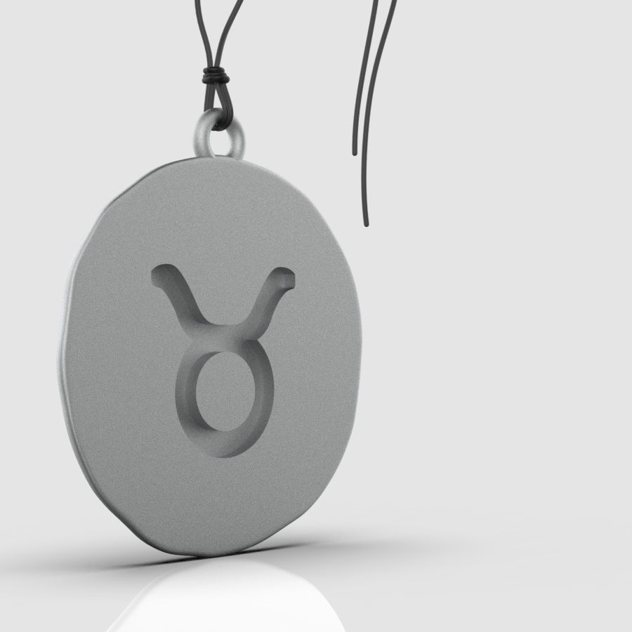 Zodiac Taurus  Sign Pendant 3D print model_16