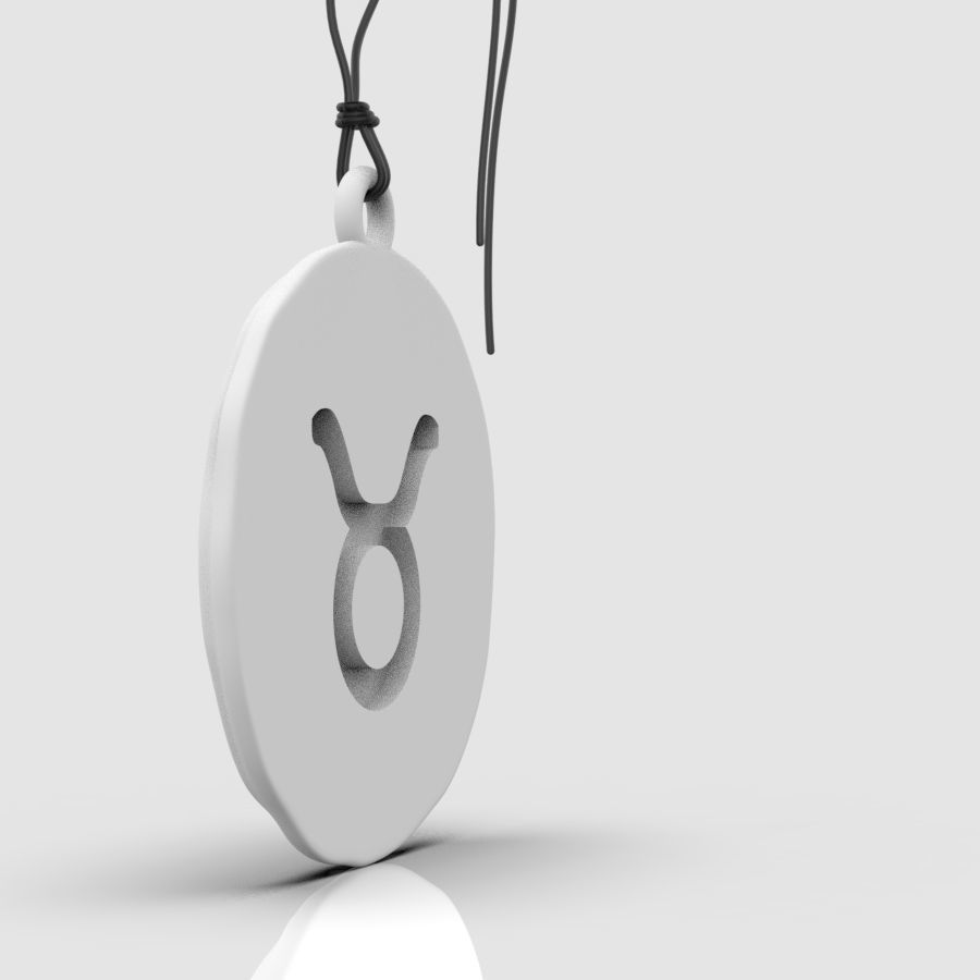 Zodiac Taurus  Sign Pendant 3D print model_24