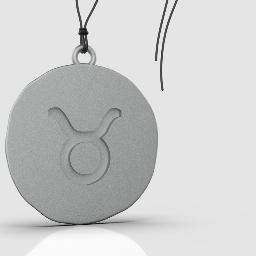 Zodiac Taurus  Sign Pendant 3D print model_17