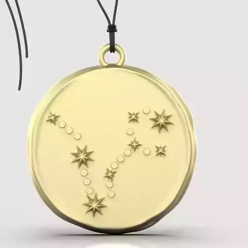Zodiac Pisces  Sign Pendant