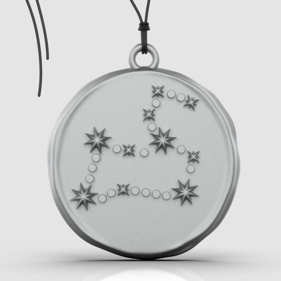 Zodiac Leo  Sign Pendant 3D print model_10
