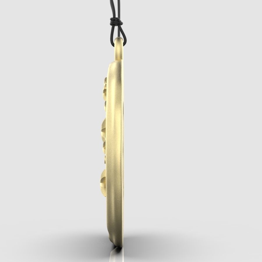 Zodiac Leo  Sign Pendant 3D print model_4