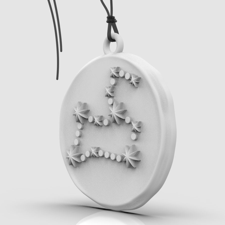 Zodiac Leo  Sign Pendant 3D print model_22