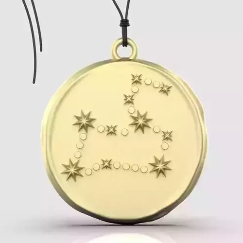 Zodiac Leo  Sign Pendant
