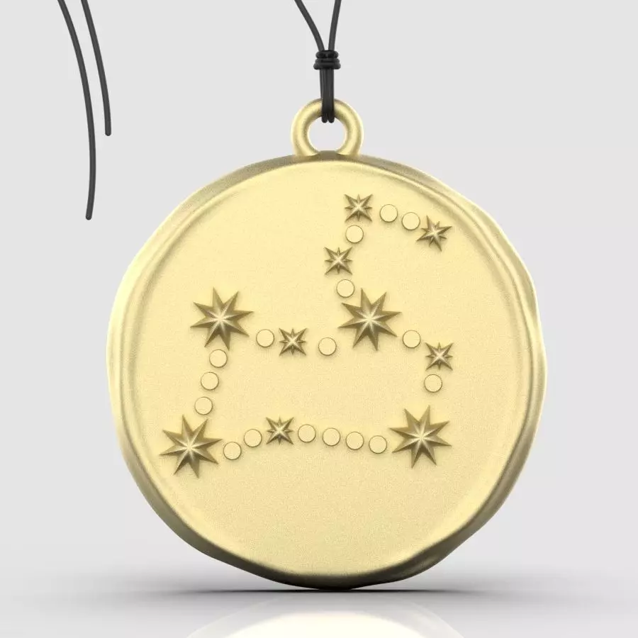 Zodiac Leo  Sign Pendant 3D print model_0