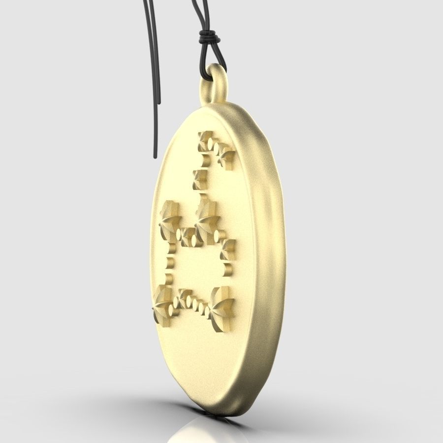 Zodiac Leo  Sign Pendant 3D print model_3