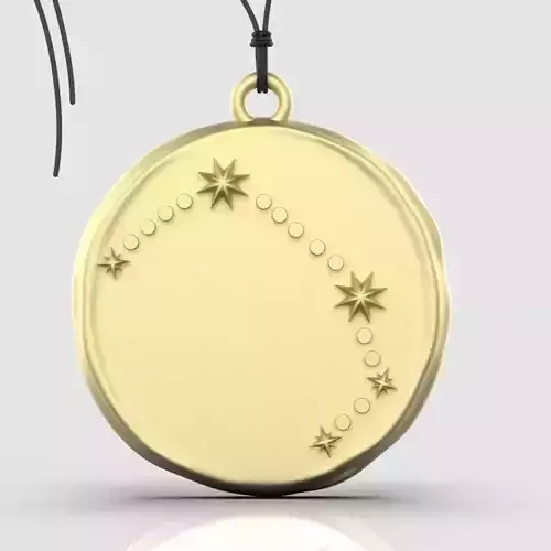 Zodiac Aries  Sign Pendant