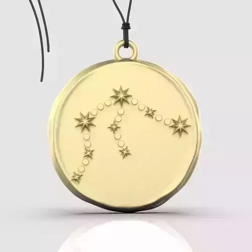 Zodiac Aquarius  Sign Pendant