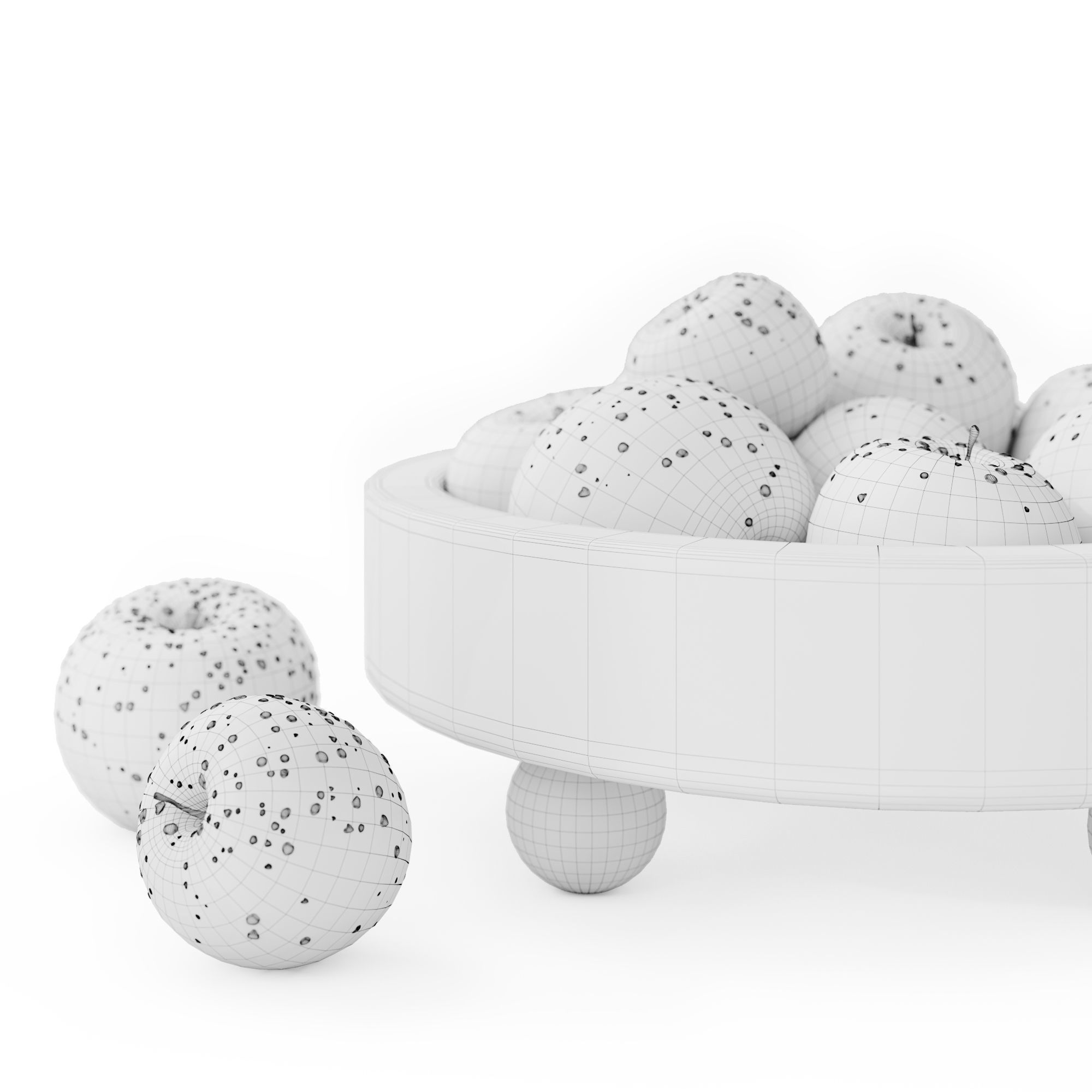 Bowl With Red Apples 3D model_10