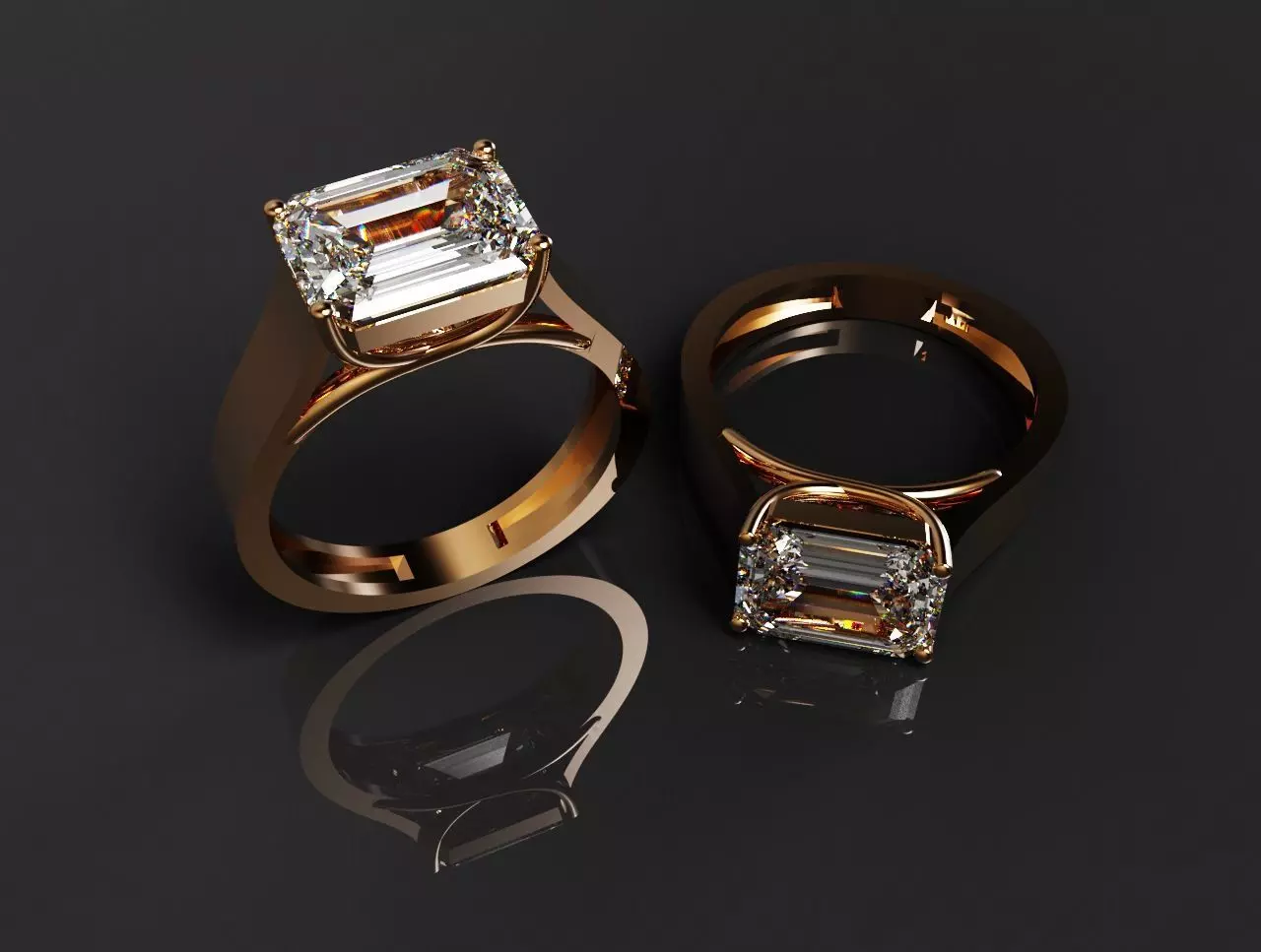 Diamond ring 3D print model